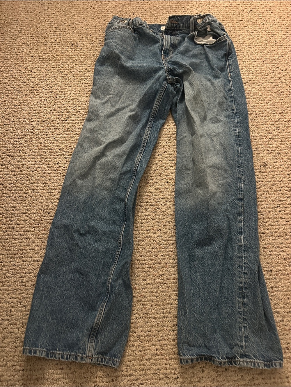 Mango Women's Medium Blue Flared Jeans